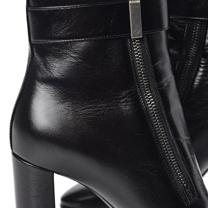 Saint Laurent Moroder Calfskin Loulou 95 Ankle Zip Booties 35.5 Black 17 of 17