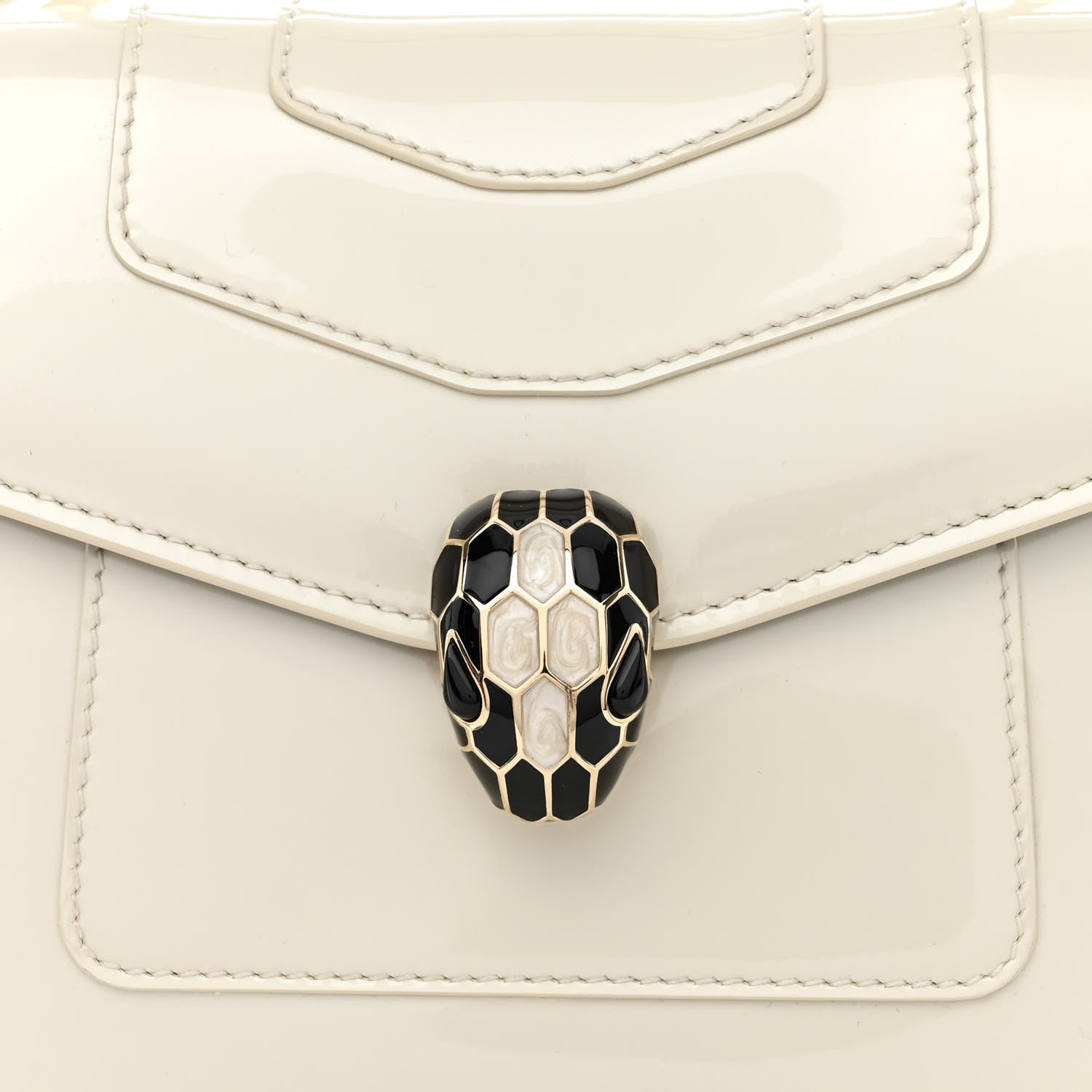 Bulgari Patent Serpenti Forever Top Handle White 8 of 12