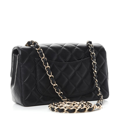 Chanel Lambskin Quilted Mini Rectangular Flap Black 3 of 11