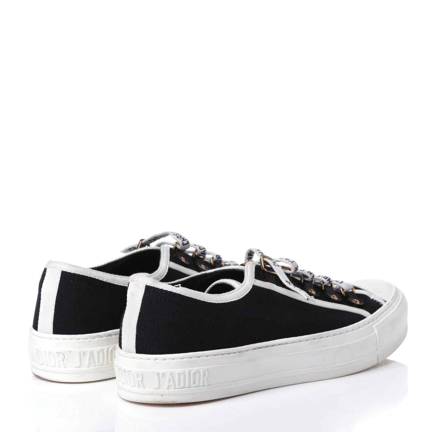 Christian Dior Canvas Walk'N'Dior Low Top Sneakers 38 Black 4 of 14