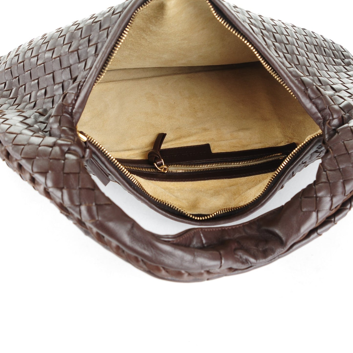 Nappa Intrecciato Medium Veneta Hobo Ebano
