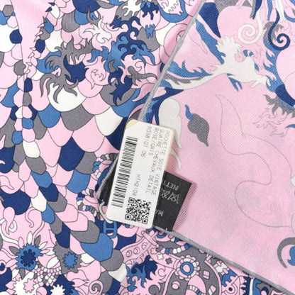 Hermes Silk Vintage Quatre Chevaux Detail Rose Gris 4 of 4