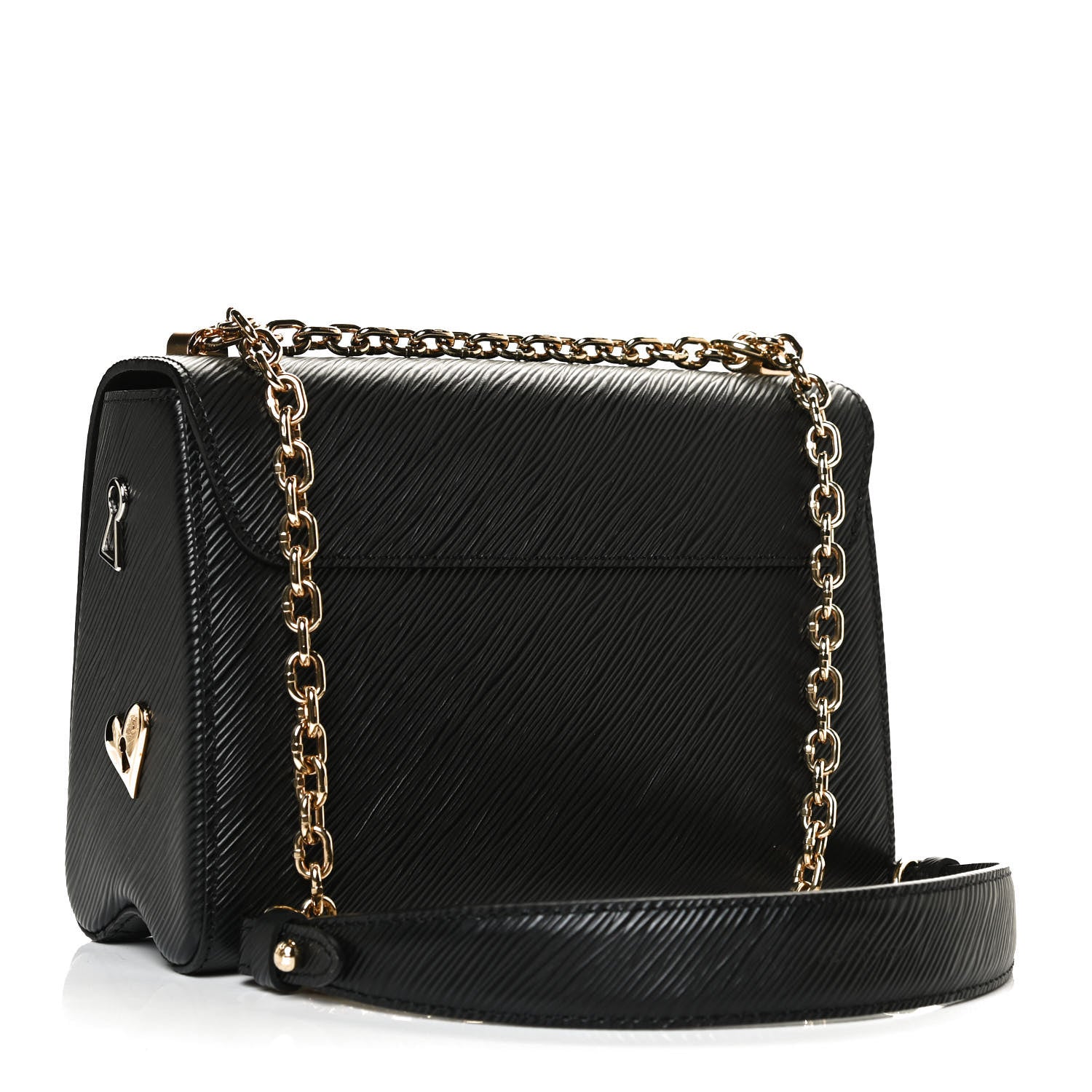 Louis Vuitton Epi Love Lock Twist Shoulder Bag MM Black 3 of 10
