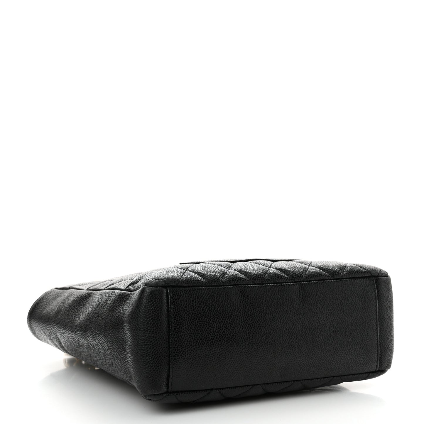 Caviar Quilted Petit Shopping Tote PST Black