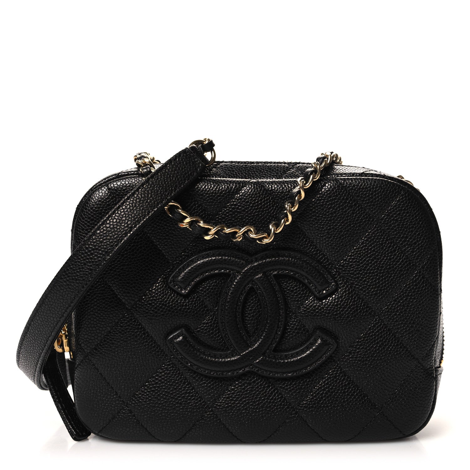 Chanel Caviar Quilted CC Vanity Case Black 1 of 10