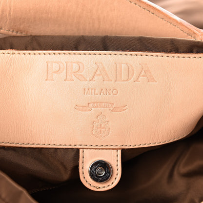Prada Tessuto Nylon Jacquard Logo Hobo Bruciato 6 of 14