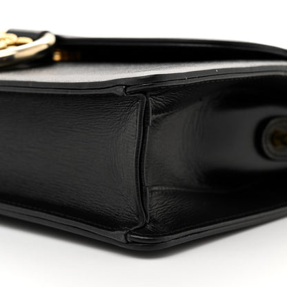 Gucci Textured Calfskin Medium Torchon GG Ring Shoulder Bag Black 10 of 12