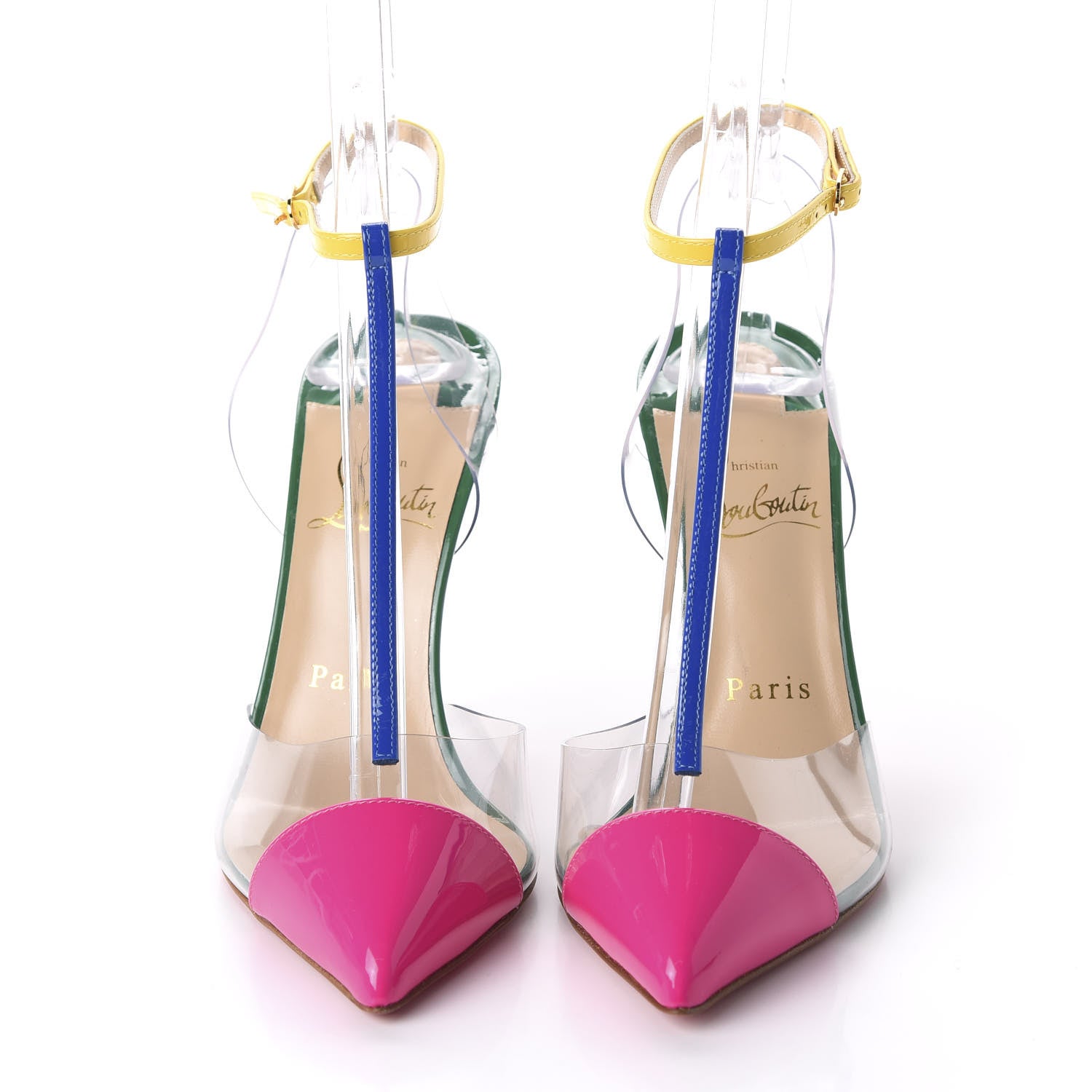 Christian Louboutin Patent PVC Nosy 100 Pumps 36.5 Multicolor 2 of 8