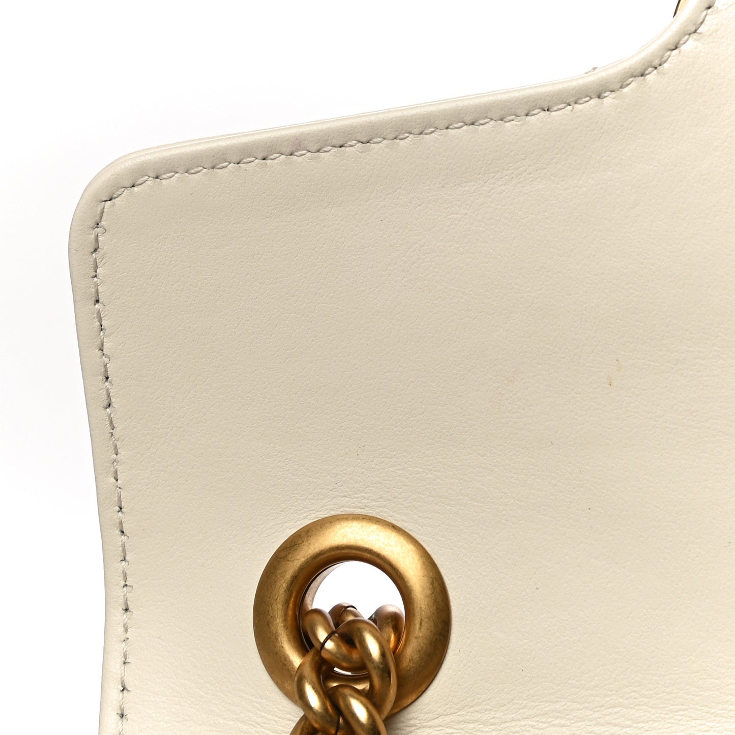 Calfskin Matelasse Mini GG Marmont Shoulder Bag White
