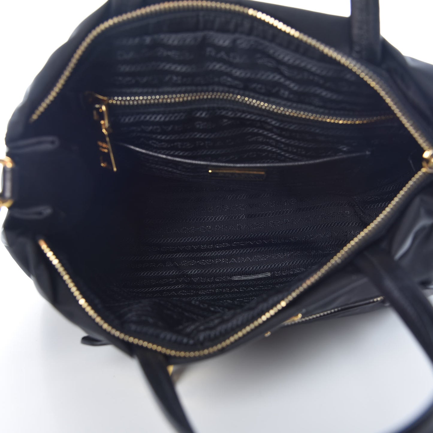 Tessuto Nylon Saffiano Tote Black