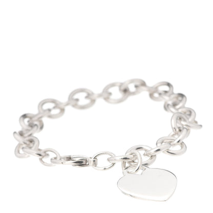 Tiffany Sterling Silver Heart Tag Charm Bracelet 1 of 5