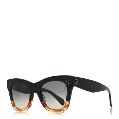 Celine Acetate Polarized Cat Eye Sunglasses CL4004IN Havana Black 1 of 9
