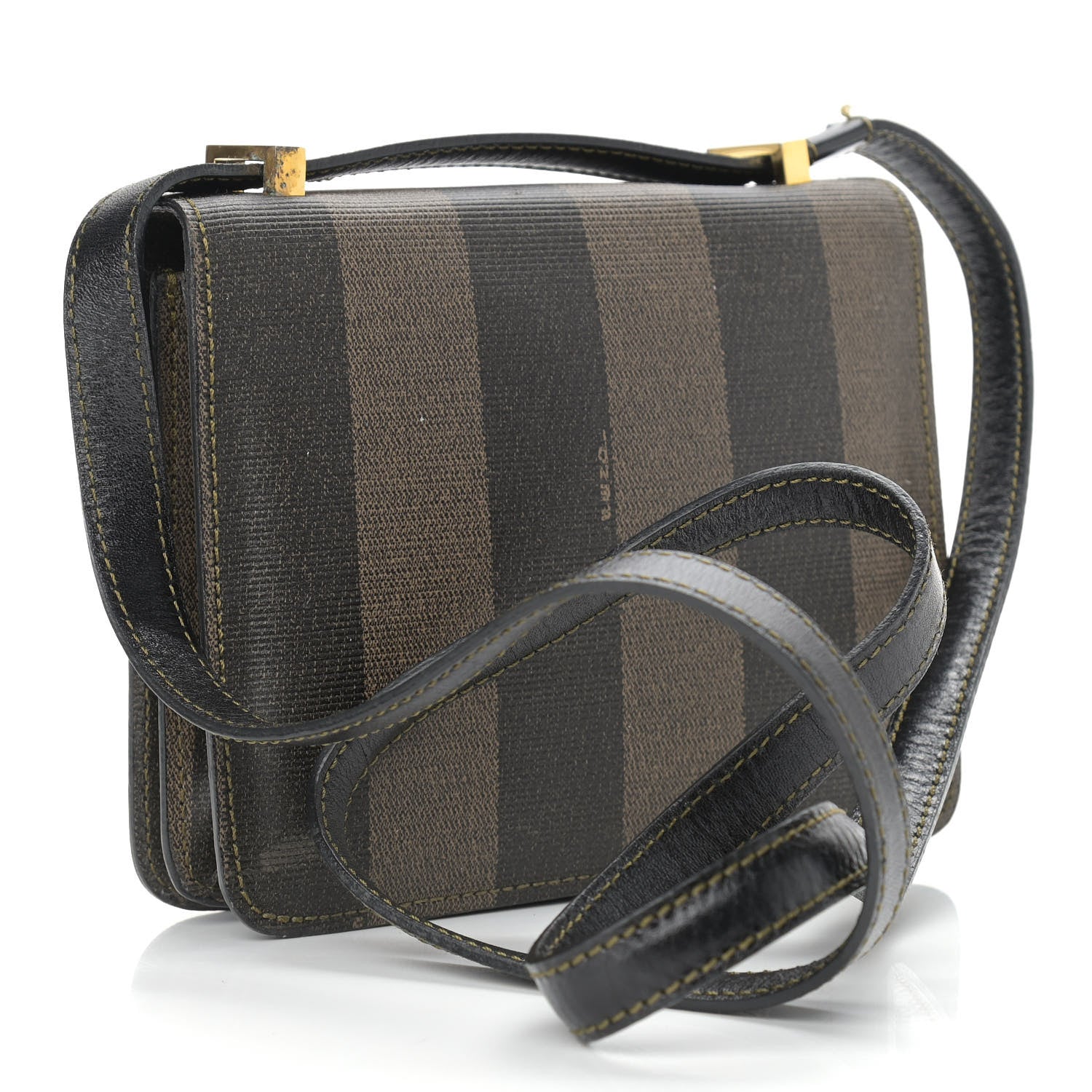 Fendi Pequin Spalmati Crossbody Bag Tobacco 3 of 11