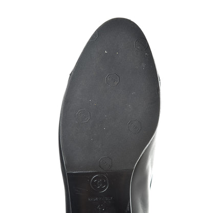 Chanel Lambskin Patent Calfskin Cap Toe Ballerina Flats 40 Black 11 of 15