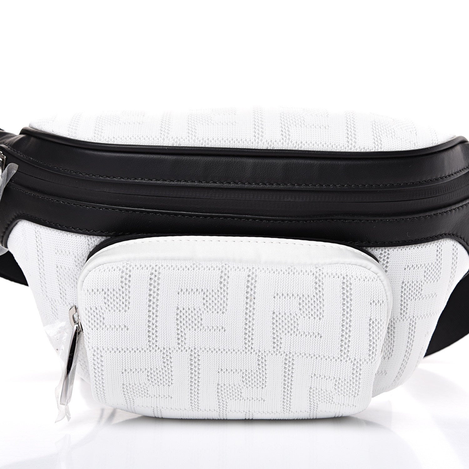 Fendi Neoprene Mesh Vitello Grace FF Pocket Belt Bag White 7 of 9