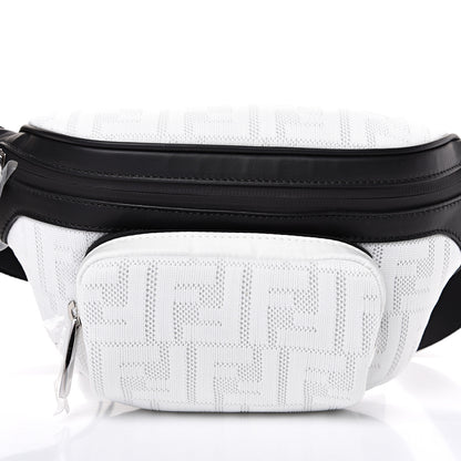 Fendi Neoprene Mesh Vitello Grace FF Pocket Belt Bag White 7 of 9
