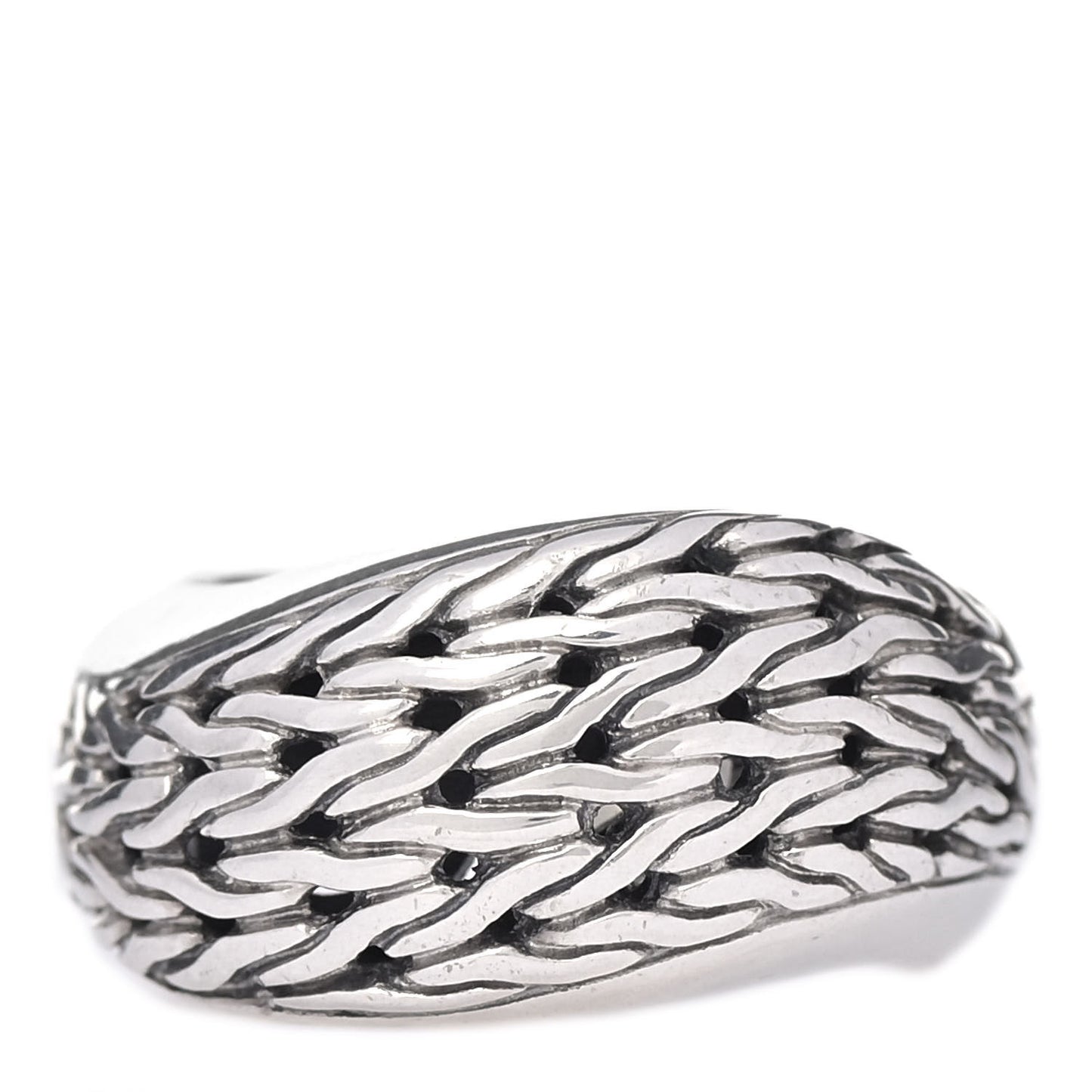 Sterling Silver Classic Chain Crossover Ring 54 7