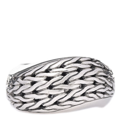 John Hardy Sterling Silver Classic Chain Crossover Ring 54 7 1 of 5