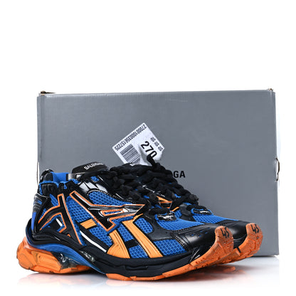 Balenciaga Mesh Rubber Bi-Color Mens Runner Sneakers 12 Blue Orange Black White 14 of 14