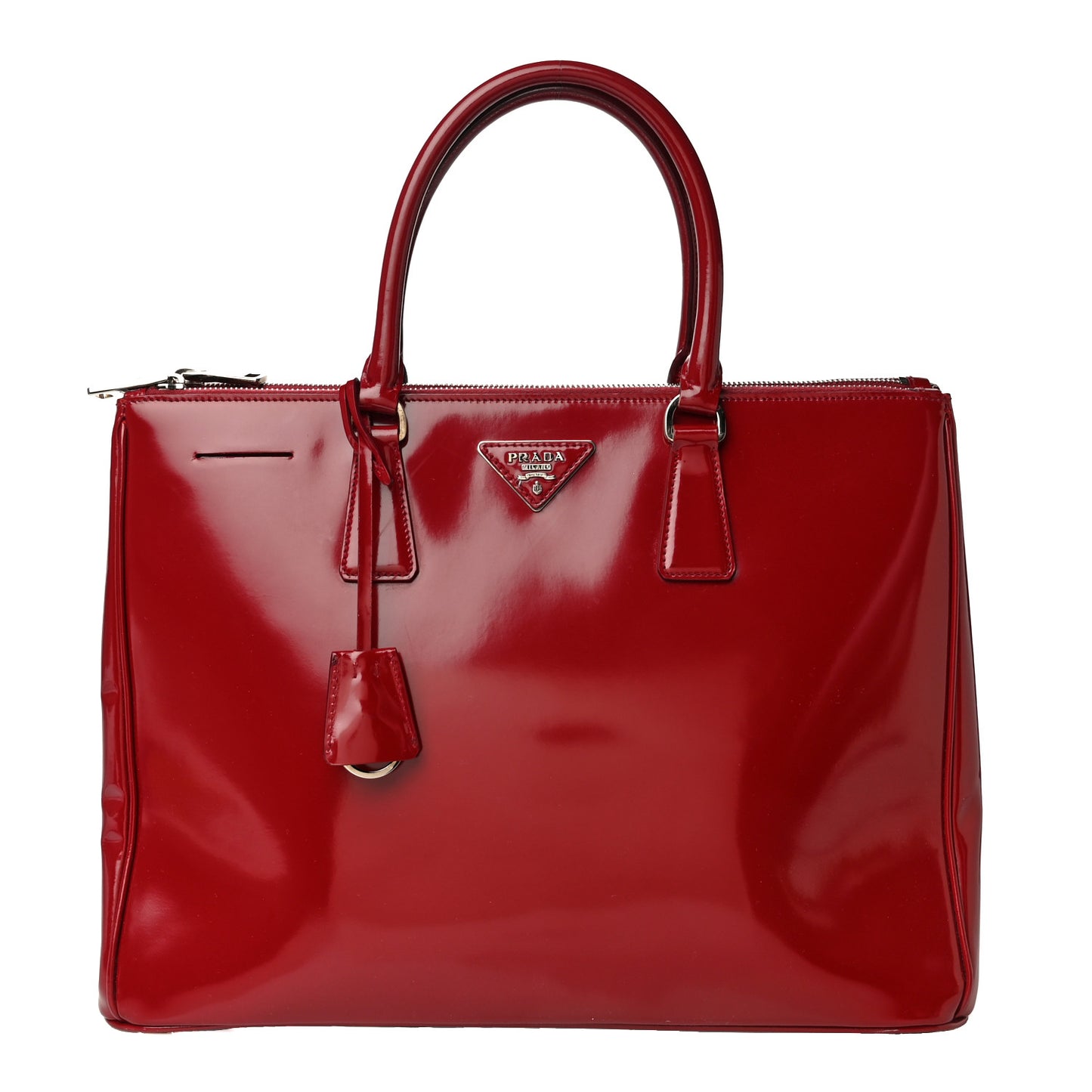 Spazzolato Large Double Zip Tote Rubino