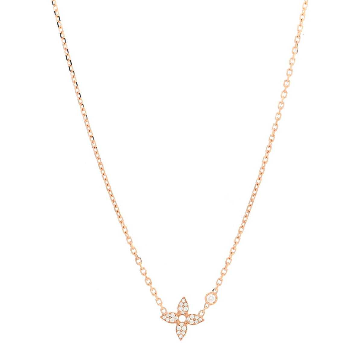 Louis Vuitton 18K Pink Gold Diamond Idylle Blossom Pendant Necklace 1 of 6