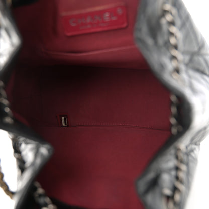 Chanel Aged Calfskin Quilted Small Gabrielle Backpack Black 5 of 11