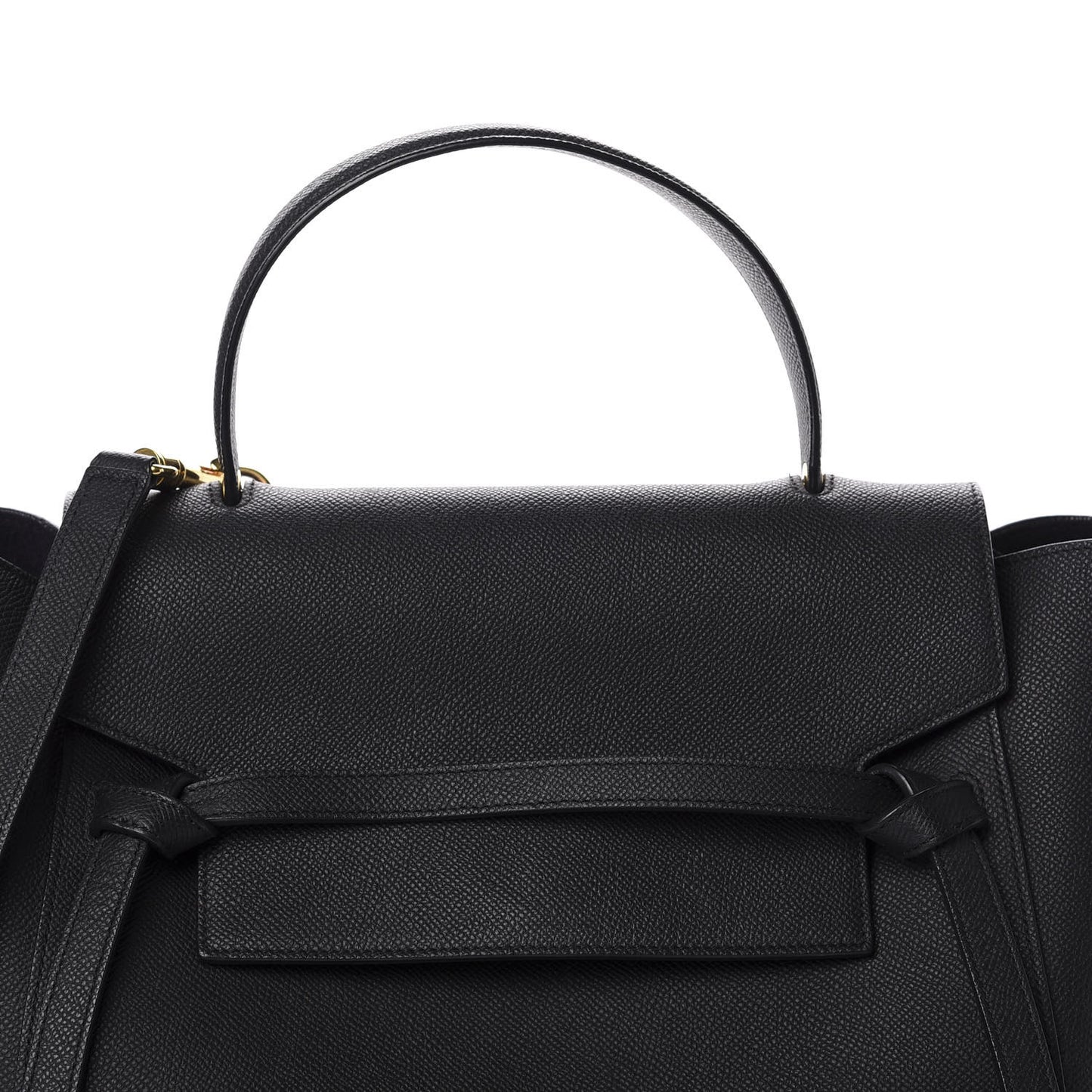 Grained Calfskin Mini Belt Bag Black