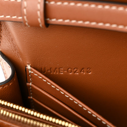 Celine Triomphe Canvas Calfskin Enveloppe Bag Tan 7 of 11
