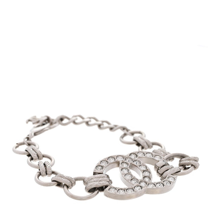 Chanel Crystal CC Link Bracelet Silver 1 of 5