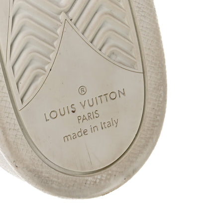 Louis Vuitton Grained Calfskin Monogram Boombox Sneaker Boots 39 White 7 of 8