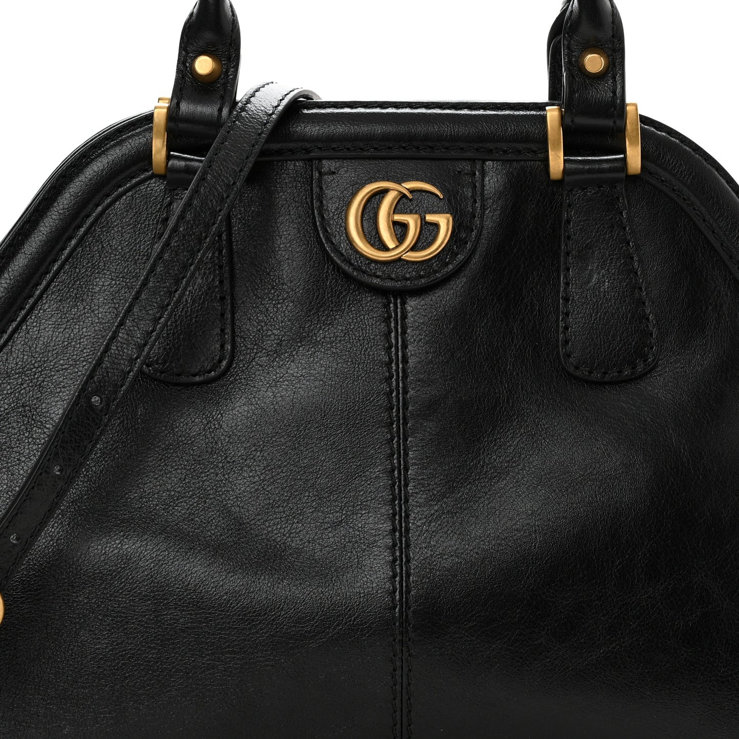 Calfskin Medium Re(Belle) Top Handle Bag Black