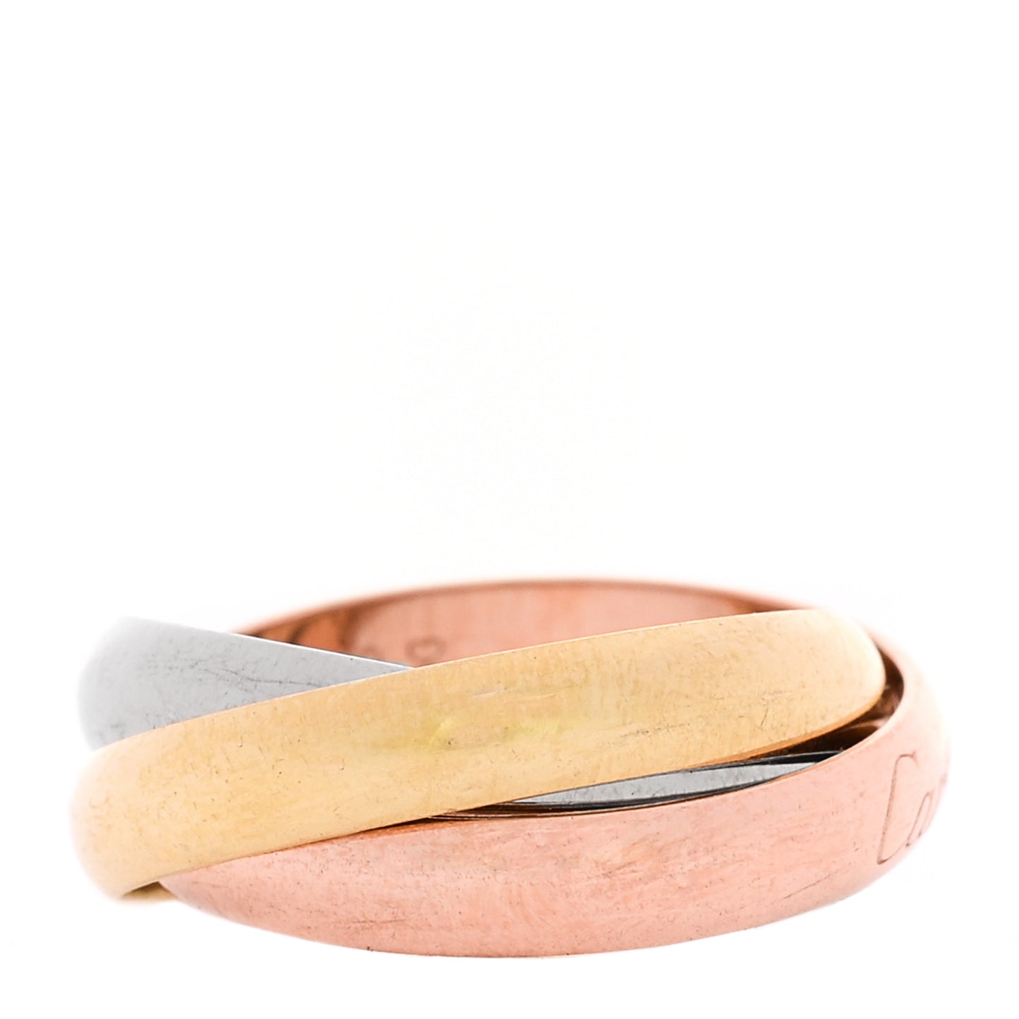 18K Pink Yellow White Gold Classic Trinity Ring 52 6