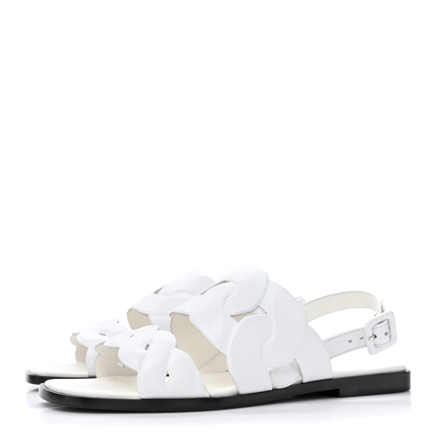 Hermes Nappa Womens Grace Sandals 36.5 White 3 of 12