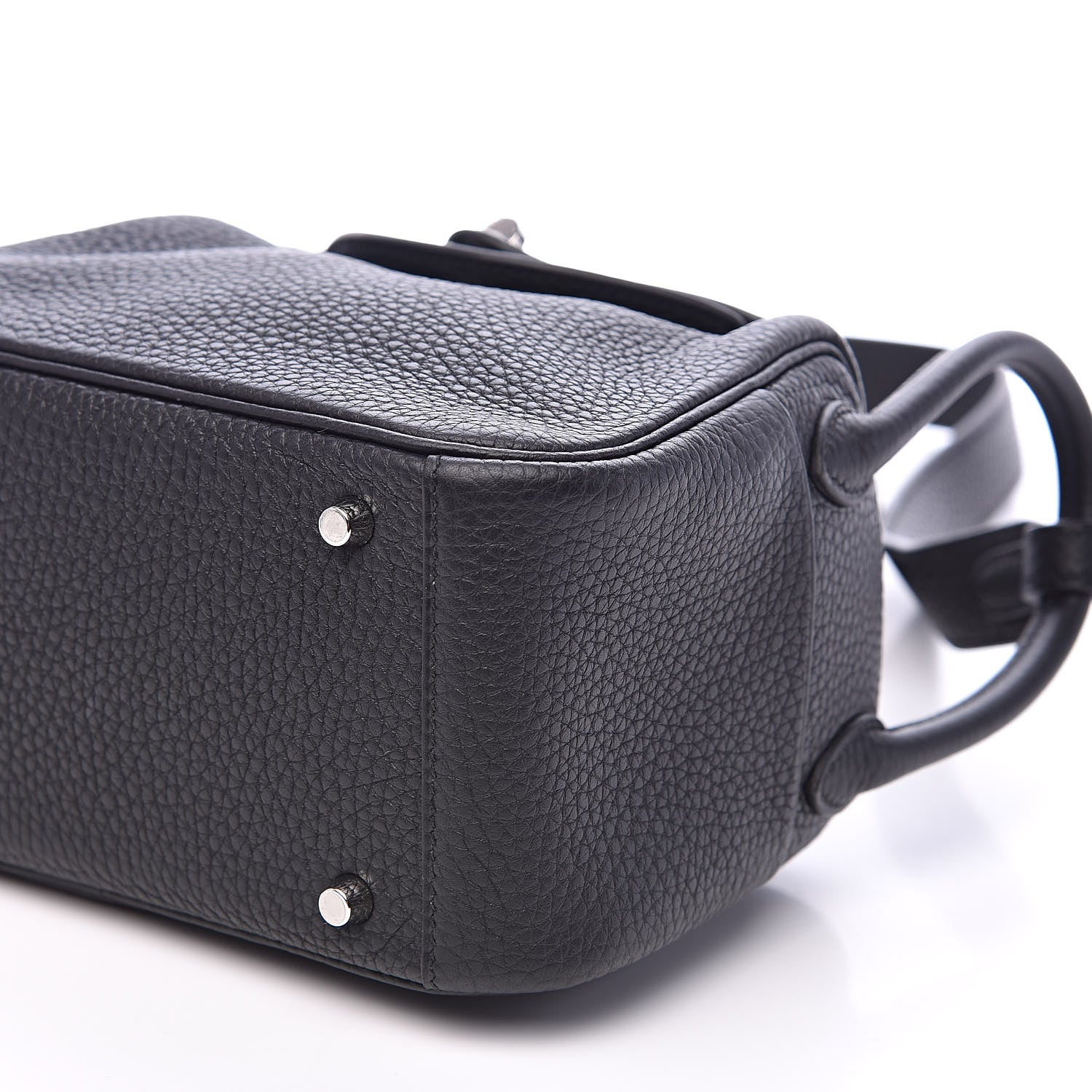 Hermes Taurillon Clemence Mini Lindy 20 Black 8 of 9