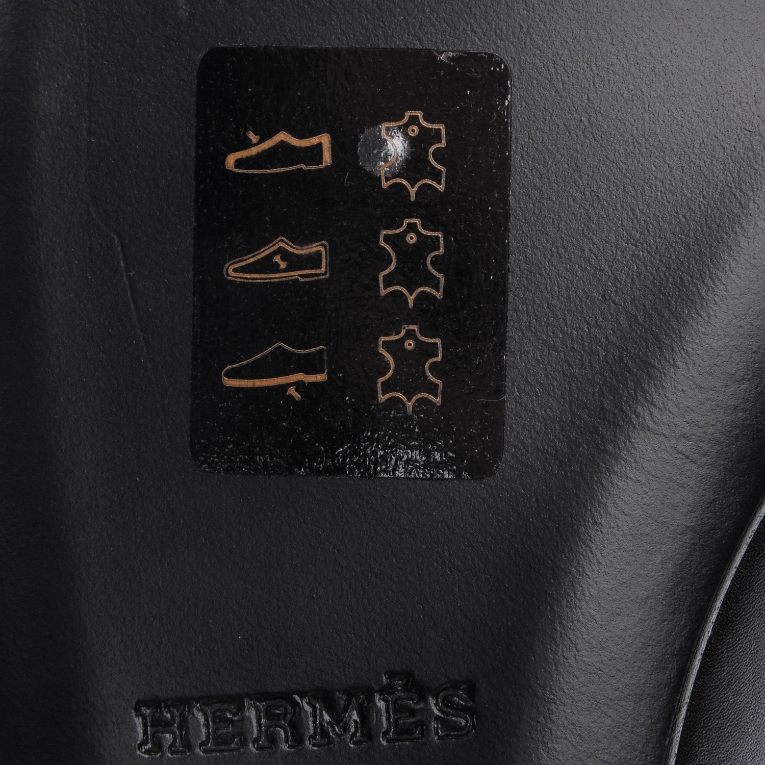 Hermes Box Calfskin Nice Ballerina Flats 38 Black Bleu Ardoise Cedre 7 of 8
