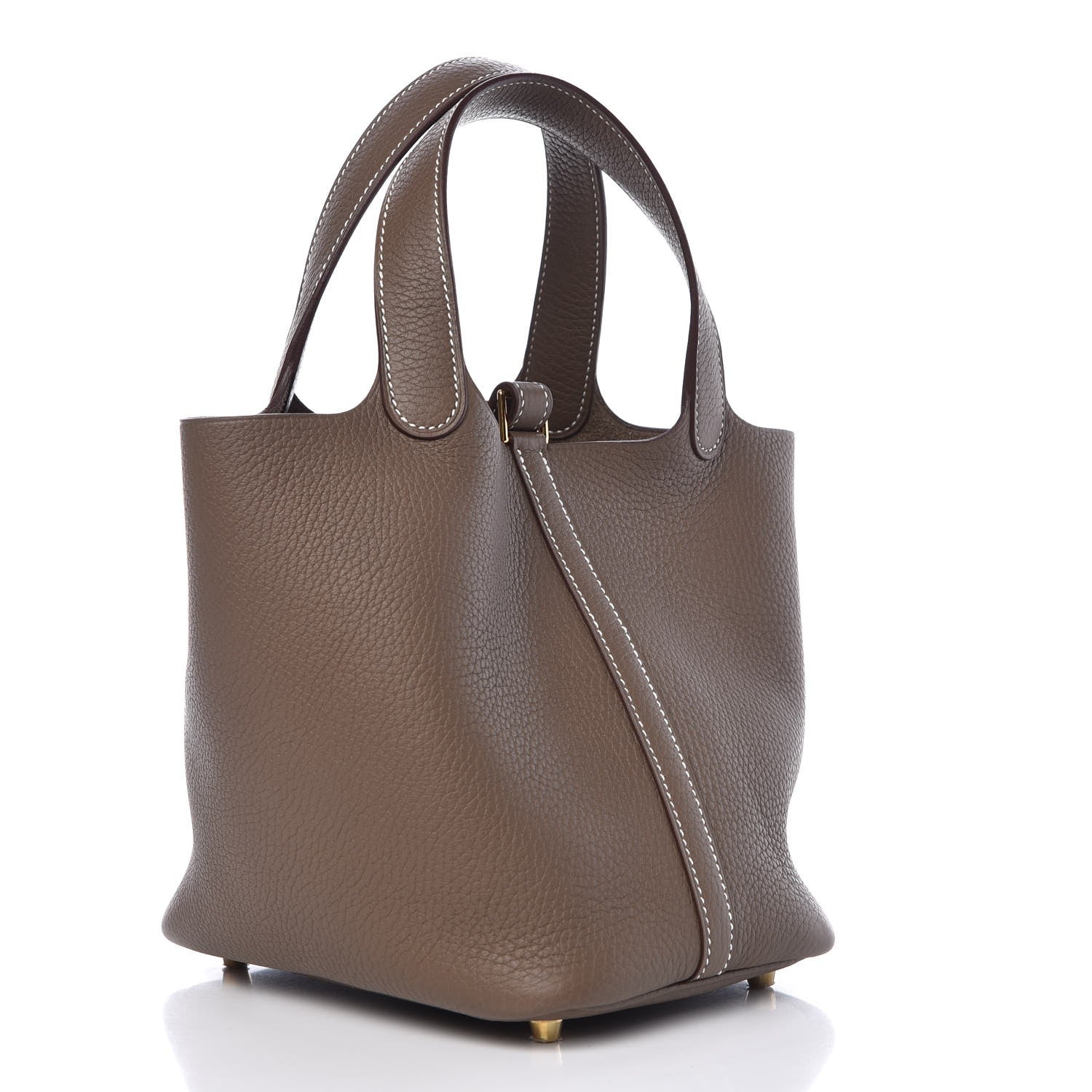 Hermes Taurillon Clemence Picotin Lock 18 PM Etoupe 3 of 8