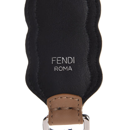 Fendi Vitello Dolce Scalloped Spike Studded Strap You Brown Black 3 of 3