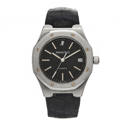 Audemars Piguet Stainless Steel Alligator 36mm Royal Oak Automatic Watch Black 14800ST 1 of 6