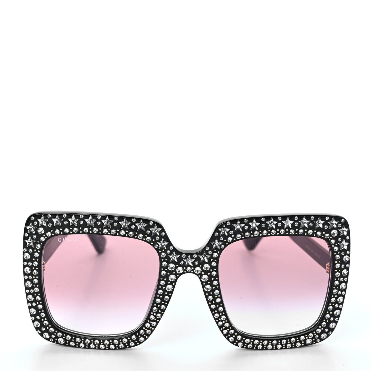 Acetate Crystal Oversize Sunglasses GG0148S Black