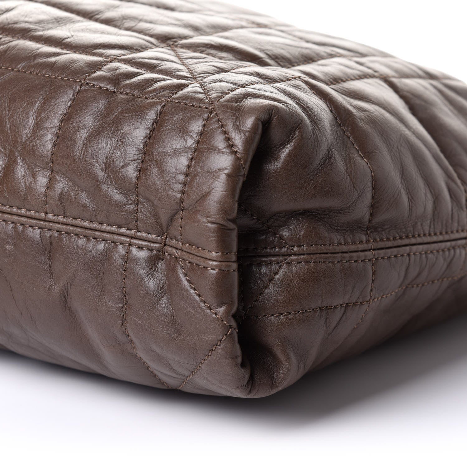 Lanvin Lambskin Quilted Amalia Cabas Tote Brown 17 of 23