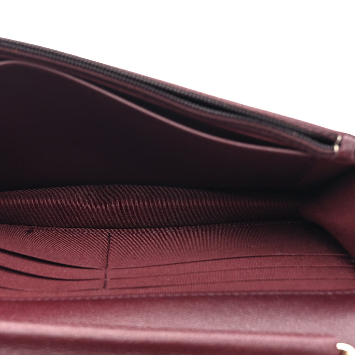 Caviar Quilted Boy Wallet On Chain WOC Burgundy