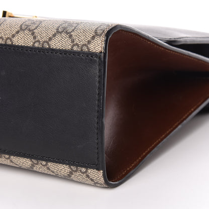 Gucci GG Supreme Monogram Calfskin Medium Padlock Shoulder Bag Beige Black Cuir 10 of 22