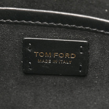 Tom Ford Crocodile Embossed Calfskin Shoulder Bag Black 6 of 9