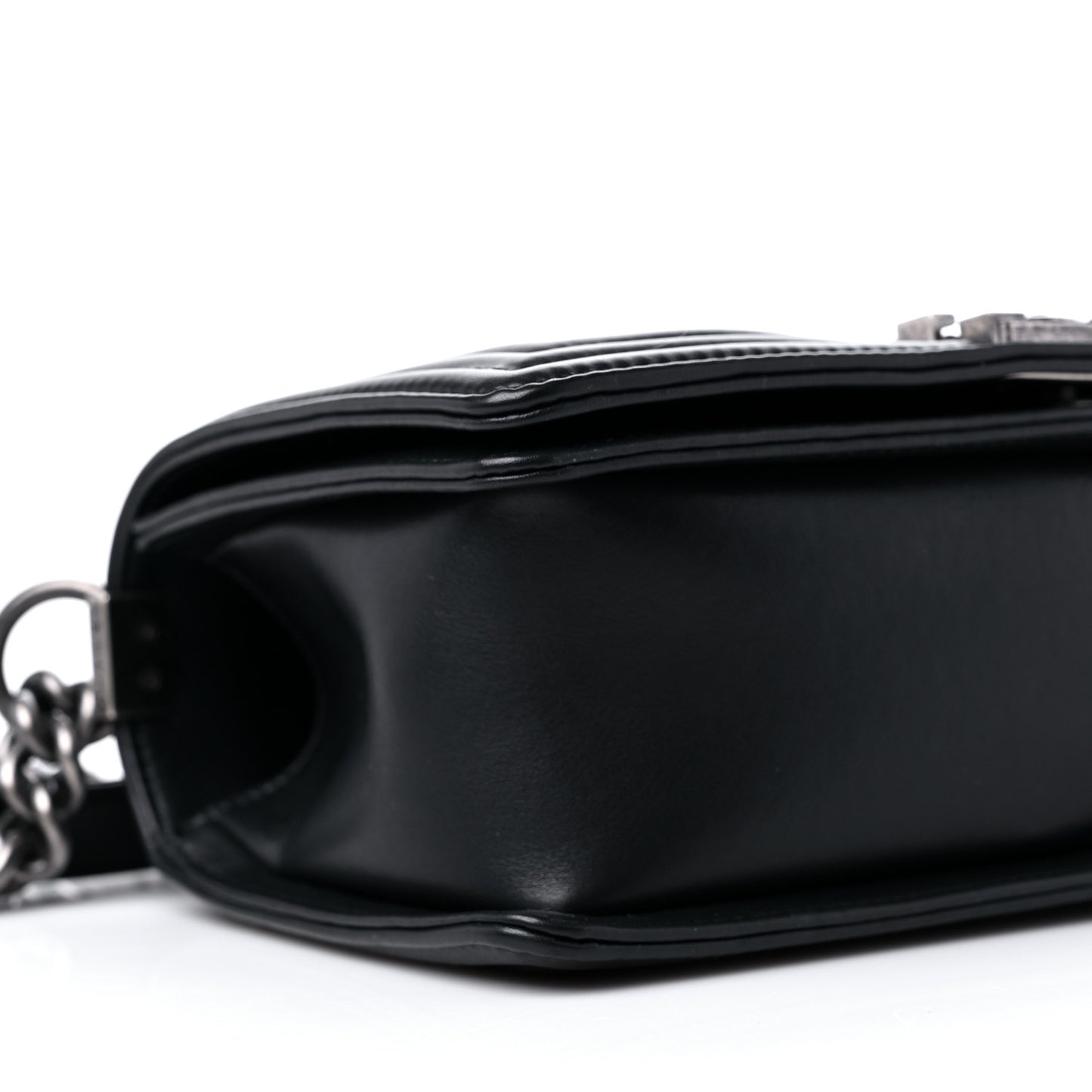Calfskin Quilted Medium Boy Flap Black