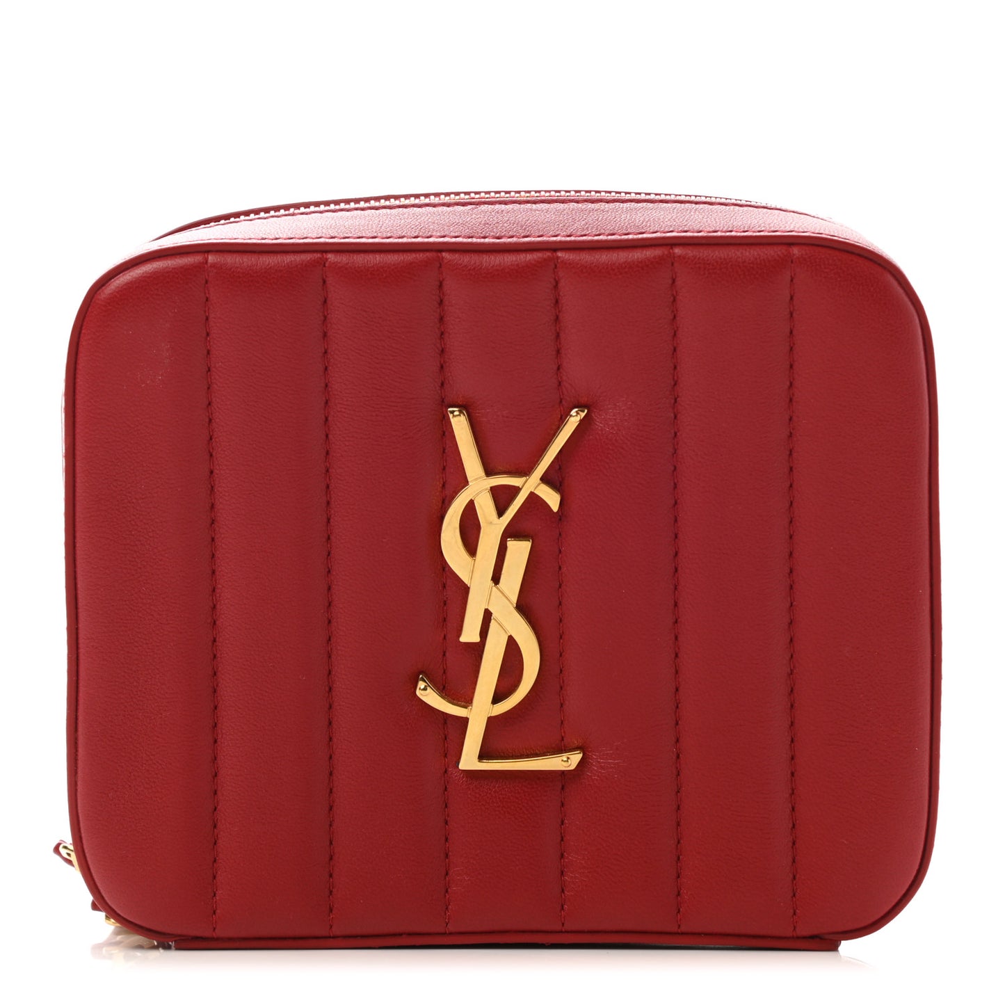 Lambskin Matelasse Vicky Monogram Belt Bag Eros Red