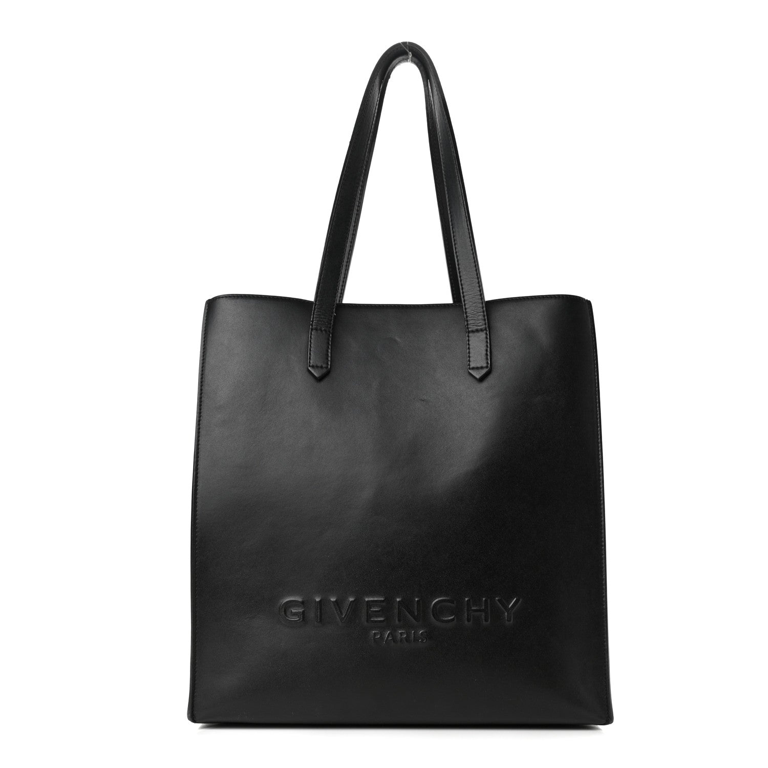 Givenchy Calfskin Logo Debossed Medium Shopper Tote Black 1 of 14