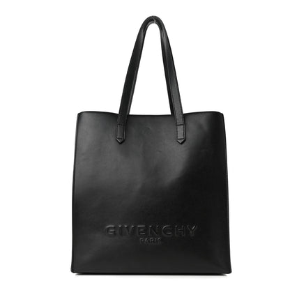 Givenchy Calfskin Logo Debossed Medium Shopper Tote Black 1 of 14