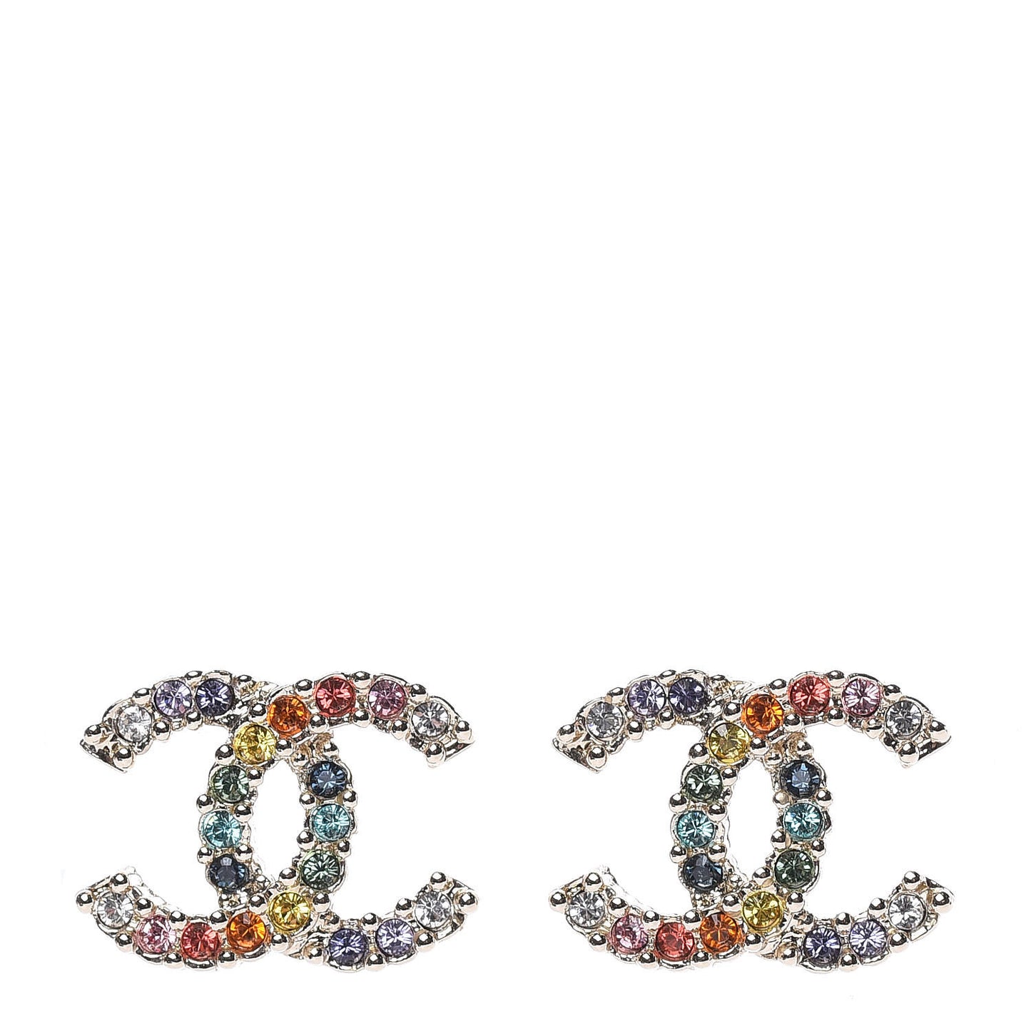 Crystal Over The Rainbow CC Earrings Gold Multicolor