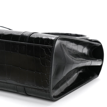 Mulberry Crocodile Embossed Calfskin Bayswater Black 10 of 11