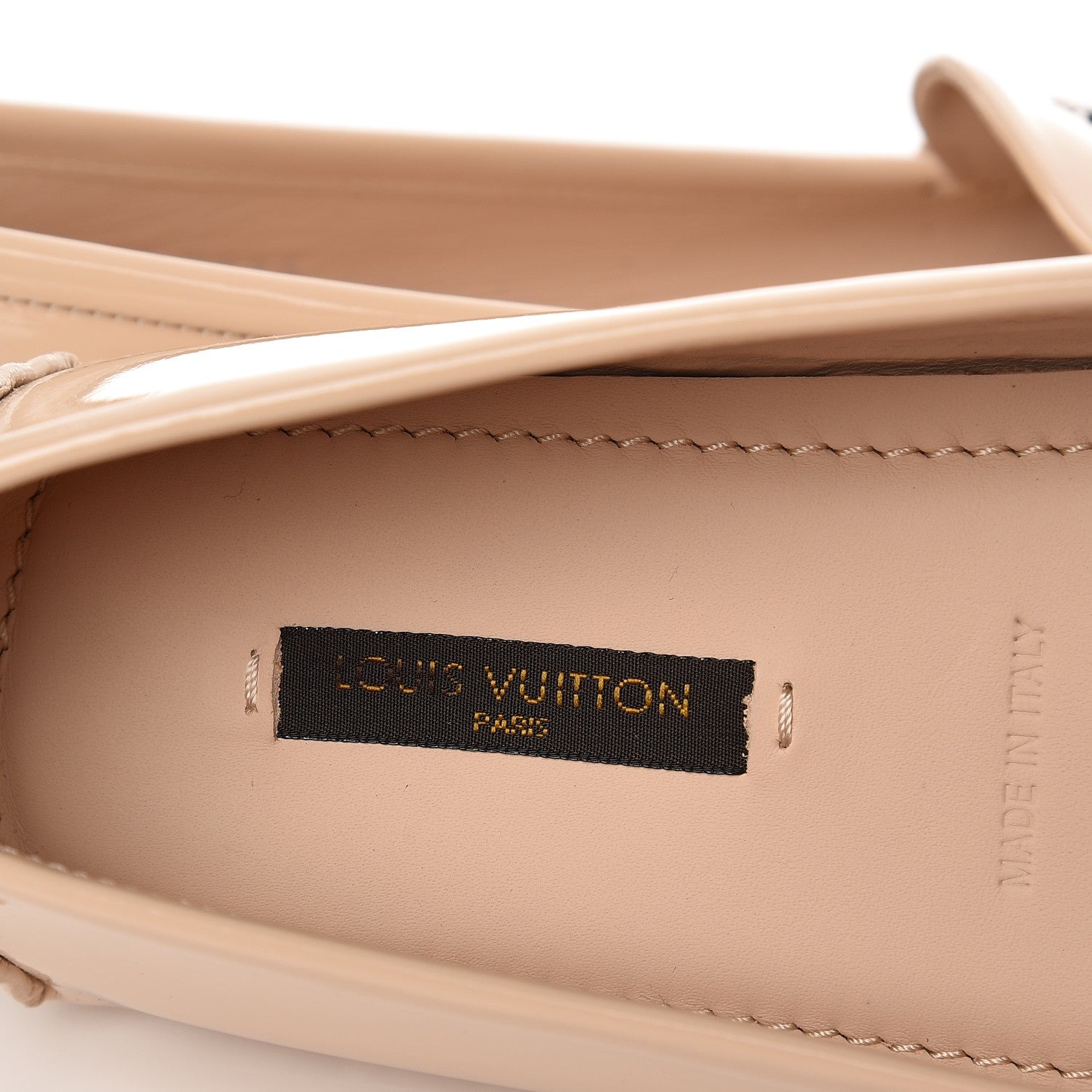 Louis Vuitton Patent Calfskin Farewell Flat Loafer 37.5 Nude 6 of 8